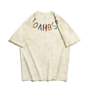 เสื้อยืดแขนสั้นทรงหลวมสำหรับผู้ชายเสื้อยืดลำลองสไตล์สตรีทแฟชั่นแบบสั่งตัด - Product Image 2