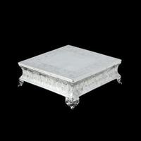 Charmants supports à gâteaux en aluminium finition argent brossé, écologiques, ensemble de 2 pièces pour lieux modernes/rustiques - Collection 2 Brother's