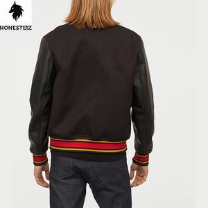 Veste universitaire en laine décontractée pour hommes, col montant, lettre à capuche de haute qualité, coupe-vent, légère, confortable, prix raisonnable - Product Image 4