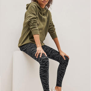 Mallas deportivas de Yoga para mujer de alta calidad OEM 100% algodón personalizado sublimación impresa transpirable tejido de punto cintura - Product Image 2