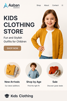 Servicios de diseño de sitios web de ropa para niños Expertos web profesionales que ofrecen una solución de desarrollo en línea asequible y creativa