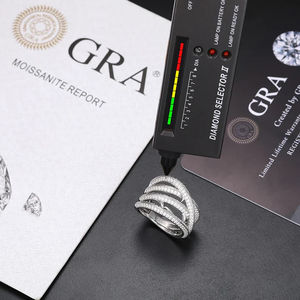 Hip Hop 925 Sterling Silver Original Moissanite Diamond Ring Gift for Him Fashion Jewelry from India - Product Image 2