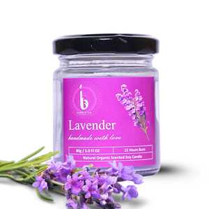 Natural <b>Soy</b> <b>Wax</b> Hand Poured Lavender Scented Candle in Jar Luxury Aromatherapy & Home Fragrance Bulk Price - Product Image 1