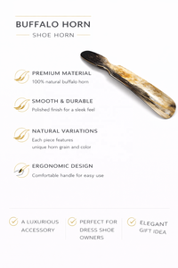 Cuchara para Zapatos de Cuerno de Búfalo Premium, Hecha a Mano, Natural, Duradera, Acabado Liso, Ecológica, de Lujo, Diseño Ergonómico, Regalo - Product Image 5