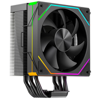 Refroidisseur d'air pour CPU XINMAI OEM ODM, 6 caloducs, ventilateur PWM ARGB 120 mm, logo personnalisé, noir et blanc, dissipateur thermique pour PC, fabricant en gros