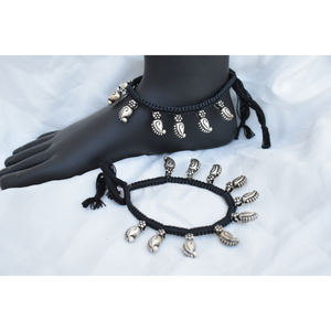 new arrival handmade trending silver look alike beads traditional latest <b>fashionable</b> <b>anklet</b> set for womens and girls - Product Image 1