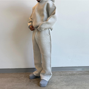 Conjunto de Moletom Masculino Personalizado em Fleece 100% Algodão, Estilo Baggy com Capuz, Conjuntos de Moletom Pesados para Homens - Product Image 2