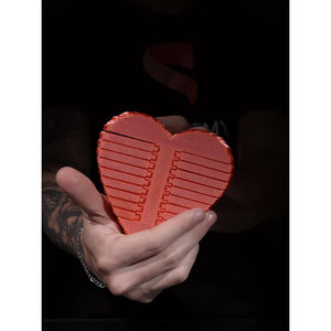 Portagioie a forma di cuore aperto elegante confezione regalo per pezzi preziosi - Product Image 2