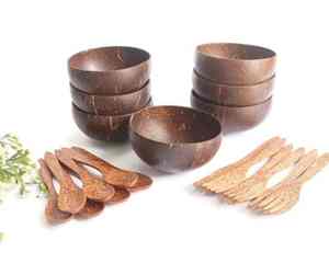 ชามกะลามะพร้าวธรรมชาติจากเวียดนามทำด้วยมือและขัดเงาชามสำหรับใช้ในห้องครัวหรือของตกแต่งที่เป็นมิตรต่อสิ่งแวดล้อม - Product Image 4