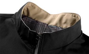 Chaqueta de Safari delgada para hombre, cierre de cremallera, invierno, peso pesado, forro polar grueso, acolchado, cálido, cuello alto, negocios formales - Product Image 5