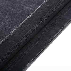 Camiseta blanca vintage gráfica personalizada lavada en blanco de algodón 100% de peso pesado ajustada para hombre - Product Image 5