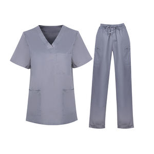 Uniforme Médico Unisex de Alta Calidad, Personalizable, Cuello en V, Manga Corta, Ecológico, Conjuntos de Uniformes Médicos de Poliéster y Algodón - Product Image 2