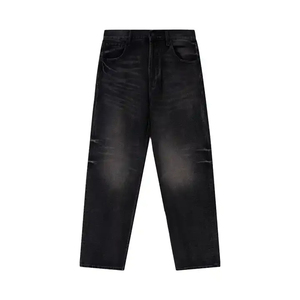 Streetwear uni à la mode pour hommes jeans en denim vieillis pantalons jeans slim pour hommes délavés à l'acide - Product Image 6