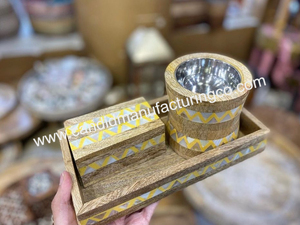 ชุดเครื่องเขียนไม้สำหรับศาสนารอมฎอนชุดของขวัญเครื่องเขียนสำหรับตกแต่งบ้านจากอินเดีย - Product Image 5