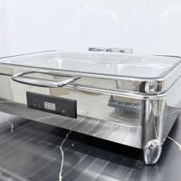 Ensemble de chauffe-plats numérique de luxe pour buffet de restaurant, service de traiteur hôtelier, en acier inoxydable 201/410, 9L