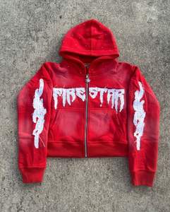 Sudadera con capucha personalizada para hombre, de alta calidad, estilo desgastado, con efecto lavado ácido, tela transpirable Powerventure, para invierno - Product Image 4