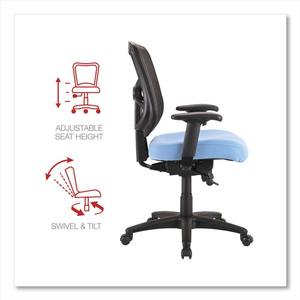 Alera ALEEL42BME70B Chaise ergonomique pivotante/inclinable à dossier moyen en maille de la série Elusion, supporte 275 lb, hauteur d'assise de 17,9 à 21,8 pouces - Product Image 6
