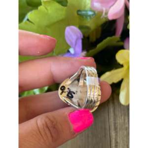 Sonoran Gold <b>Turquoise</b> Sterling Silver <b>Ring</b> Size 9.75-Navajo Made Boho Statement Jewelry - Product Image 5
