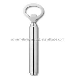 Abridor de cerveza niquelado en diseño de tubería con acabado elegante, perfecto para accesorios de camarero modernos, herramienta ligera - Product Image 4