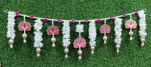 Handcrafted MDF Lotus Toran <b>Door</b> Hanging Indian Bandanwar for Diwali, Wedding, Mehndi, Haldi, Pooja Decoration - Product Image 6
