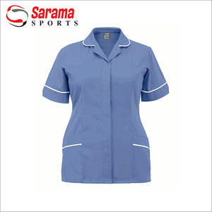 Livraison rapide, blouses médicales, uniforme, col en V, Jogger, ensembles Anti-rides pour femmes avec fermeture éclair - Product Image 3