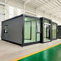 Maison mobile préfabriquée étanche à toit incliné, 3, 4 ou 5 chambres, conteneur pliable et extensible de 20 ou 40 pieds, maisonnette avec terrasse