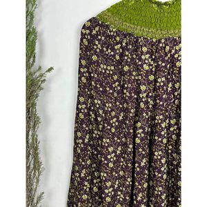 Pyjama bohème vintage en soie recyclée, vêtements de nuit confortables avec cordon de serrage et jambes larges, tenue de plage décontractée - Product Image 2