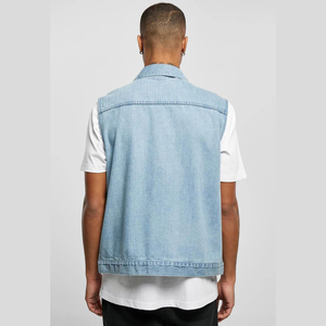Vente en gros de gilet en jean de haute qualité pour hommes, meilleur design personnalisé, vêtements décontractés, respirant et nouveau style pour l'hiver, gilet en jean - Product Image 2