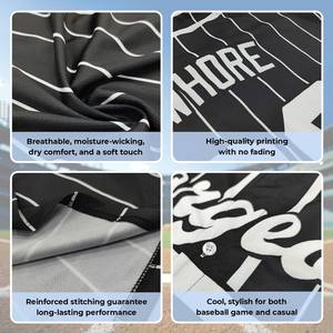 Maillot de baseball personnalisé noir, rose et turquoise, maillot de baseball personnalisé pour enfants, maillot de baseball pour garçon et fille, anniversaire - Product Image 1