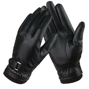 Venta al por mayor de guantes de cuero genuino transpirables duraderos de moda para las mujeres invierno cálido forro Función de mensajes de texto para el frío al aire libre - Product Image 1