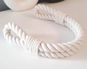 Cinta de Algodón Blanca para Cortinas, Decoración Náutica para Ventanas - Product Image 1