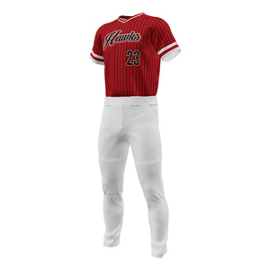 Precio barato de alta calidad bajo Moq personalizado equipo de diseño para hombre uniforme de béisbol rayas manga larga Softball Jersey - Product Image 4