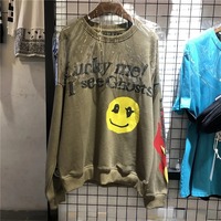 Sweat-shirts à capuche d'hiver pour hommes, en molleton tricoté polyester/coton 360g, avec logo imprimé « Ye Must Be Born Again » sur le devant, haute qualité
