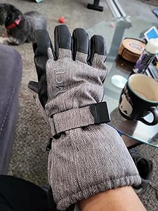 Nouveaux hommes et femmes résistant au froid étanche à l'eau dragonne gants de travail isolés à la chaleur Sports de plein air le gant de patinage d'hiver en cuir - Product Image 4