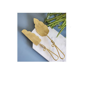 Serveur de gâteau en laiton plaqué or à poignée torsadée nouveau style fonction d'événement de meilleure qualité au prix de gros - Product Image 1