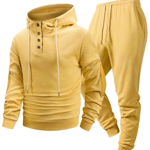 Ensemble de survêtement sportif pour homme personnalisé, veste et pantalon, vêtements d'entraînement confortables, vente en gros - Product Image 5