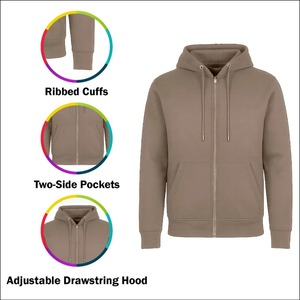 Conjunto de chándal para hombre, sudadera con cremallera y joggers, traje Atlético sólido informal de 2 piezas, ropa de calle, cálido, transpirable, para exteriores, para exteriores - Product Image 2