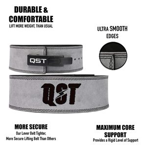Cinturón de Levantamiento de Pesas de Cuero con Logotipo Personalizado QST, Hebilla de Palanca de Acero, Soporte Lumbar para Entrenamiento de Gimnasio, Powerlifting y Strongman - Product Image 5