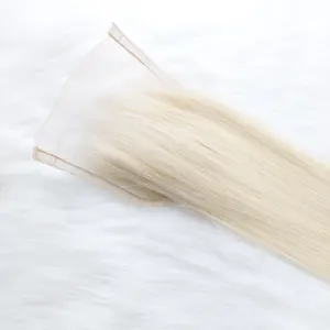 Closure and frontal – cheveux vierges lisses blonds 100% de Halyhair, fournisseur vietnamien de cheveux