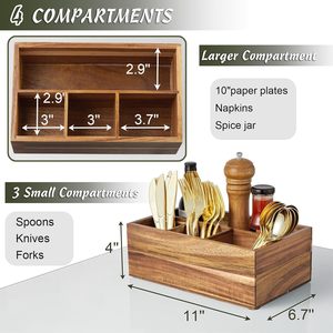 ที่ใส่เครื่องเงินและที่วางกระดาษที่สะดุดตาสำหรับงานปาร์ตี้และปิกนิกที่เก็บของในห้องครัวที่เหมาะอย่างยิ่ง - Product Image 6
