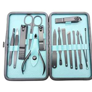 Ensemble professionnel de coupe-ongles en acier inoxydable de haute qualité pour hommes femmes outil de manucure pédicure complet étui en polyuréthane pour pied - Product Image 1