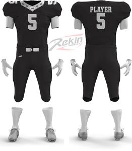 ชุดเสื้อฟุตบอลอเมริกันพิมพ์ลายซับลิเมชันระบายอากาศสำหรับผู้ใหญ่และเยาวชน - Product Image 4