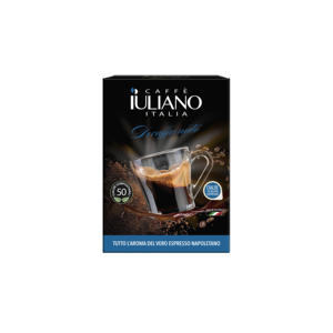 Café Iuliano Décaféiné en Grains Entiers Robusta Torréfaction Moyenne Premium 1kg 50 Capsules Compostables Fabriqué en Italie - Product Image 2