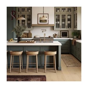 Custom antiche armadi da <span class=keywords><strong>cucina</strong></span> modulari integrati Open-Space moderno Design in salita in resina laminato controsoffitti rubinetto - Product Image 1