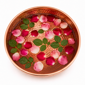 DIVRIS Double Wall Copper Plated Stainless Steel Pedicure Bowl Handcrafted Foot Spa Basin Nail Salon Wellness Centres Hotels - Product Image 4