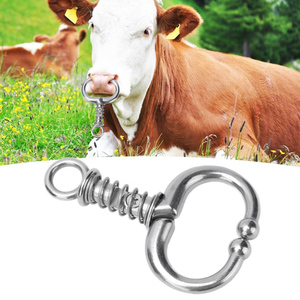 Anillo de tracción de toro de ganado de acero al carbono veterinario, anillo de tracción de vaca, buey, ganado bovino, soportes de Nariz de Toro, anillo de toro - Product Image 5