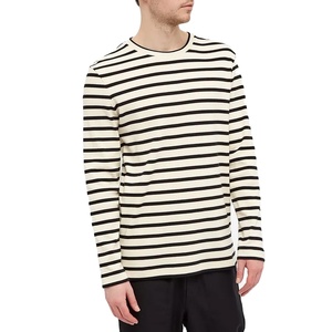Camiseta Personalizada al por Mayor de Alta Calidad para Hombre, de Manga Larga, Corte Ajustado, Cuello Redondo, Estampada, Tejida, 100% Algodón - Product Image 2