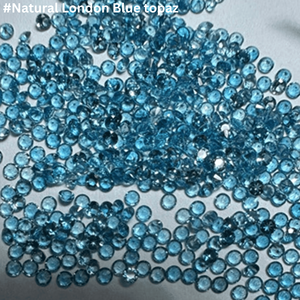 Topaze bleue de Londres naturelle en gros, taille ronde facettée, pierre précieuse non montée pour la fabrication de bijoux, petite taille, de 1 mm à 3 mm - Product Image 6