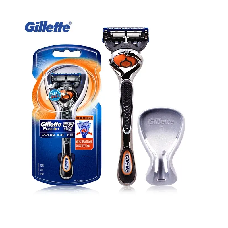 شفرات ماكينات حلاقة أصلية من Gillette مزودة بكرة مرنة للتقدم لحلاقة الرجال ماكينات حلاقة ماركة أمان حلاقة