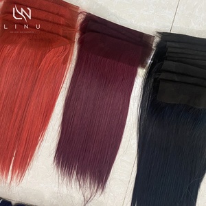 Personnalisable 2by4 2by6 4by4 5by5 6by6 13by4 Cheveux Humains Vietnamiens Fermetures Brutes Frontaux Lâche Vague Profonde Style-Vente en Gros - Product Image 2